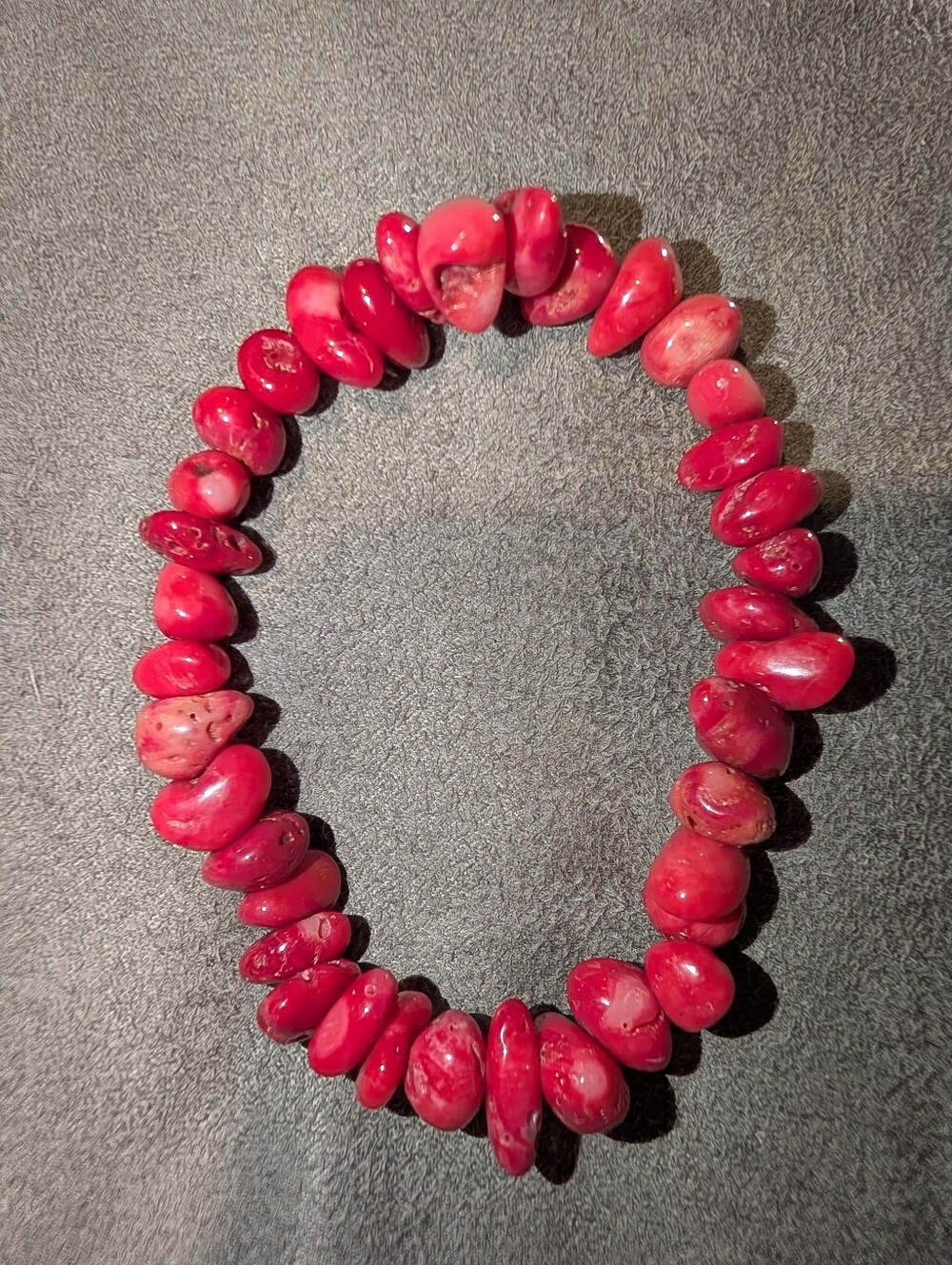 Red Coral Stretch Bracelet